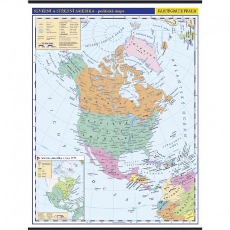 13729 Severní a Střední Amerika - politická mapa