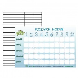 13566 Lenoch A5 úzká linka / rozvrh hodin (papírový)