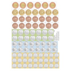 0163 Karta mincí (Kč)
