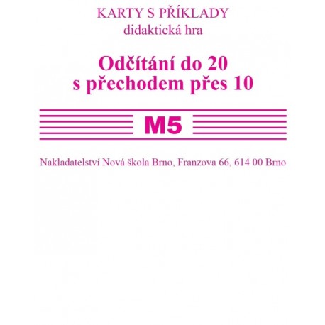Sada kartiček M5 (odčítání do 20)