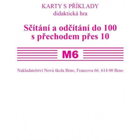 Sada kartiček M6 (sčítání a odčítání)
