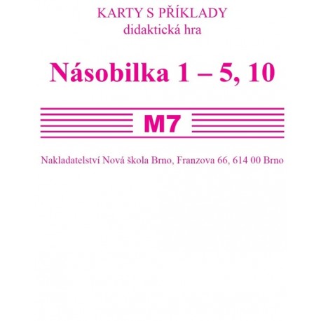Sada kartiček M7 (násobilka 1-5,10)