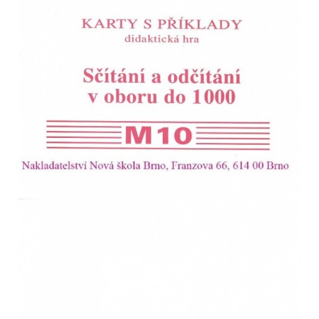 Sada kartiček M10 (počítání do 1000)