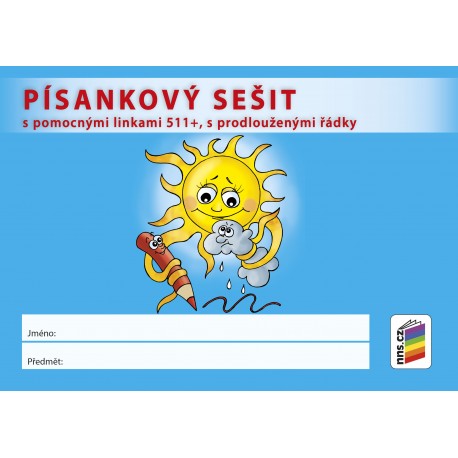 01916 Písankový sešit s pomocnými linkami 511+ s prodlouženými řádky