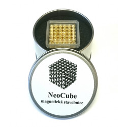 8652 NeoCube zlaté – magnetická stavebnice, 216 kuliček, 5 mm
