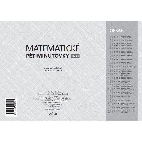 92716 Alter - Mat. pětiminutovky III
