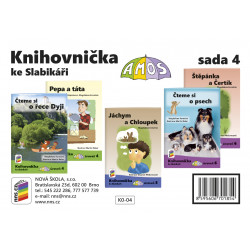 0K004 Knihovnička ke Slabikáři AMOS - sada 4 (Čteme o Dyji, Pepa a táta, Jáchym a Chloupek, Čteme o psech, Štěpánka a Čertík)