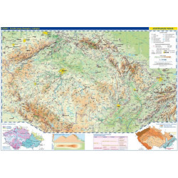 Česká republika - horopis, vodopis - školní nástěnná mapa