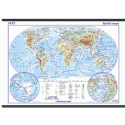 Svět - školní nástěnná fyzická mapa (2. vydání)
