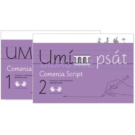 13851 Umím psát, písanky pro 1. roč. - pro leváky i praváky: Genetická metoda1+2 díl